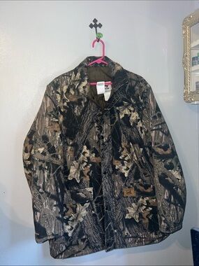 Duxbak Realtree Style Camo Utility Jacket in Brown and Green